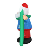 Festive Glow Inflatable Santa Decoration - 1.6M Christmas Inflatable with LED Lights - Top-Down View