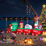 Jingle Jollys Christmas Inflatable Santa Train 3.6M Length LED Decorations Illuminated - Extra Image