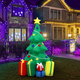 Tinseltown Christmas Tree Inflatable with LED Lights - Top-Down View