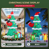 Jingle Jollys Christmas Inflatable Santa Tree 2.5M Height Flashing Light Decorations Illuminated - Rear View