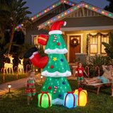 Jingle Jollys Christmas Inflatable Santa Tree 2.5M Height Flashing Light Decorations Illuminated - Extra Image