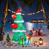 Jingle Jollys Christmas Inflatable Santa Tree 2.5M Height Flashing Light Decorations Illuminated - Extra Image