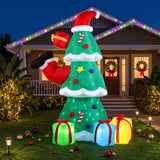 Jingle Jollys Christmas Inflatable Santa Tree 2.5M Height Flashing Light Decorations Illuminated - Extra Image