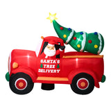 Tinseltown 2.2M Christmas Inflatable Santa Truck with LED Lights - Top-Down View
