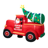 Tinseltown 2.2M Christmas Inflatable Santa Truck with LED Lights - Side View