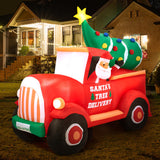 Tinseltown 2.2M Christmas Inflatable Santa Truck with LED Lights - 45-Degree Angle