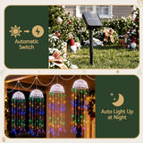 Jingle Jollys Christmas Lights Solar Jellyfish 4Pcs Garden Decorative Multi-Color - Side View