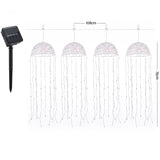 Jingle Jollys Christmas Lights Solar Jellyfish 4Pcs Garden Decorative Multi-Color - Close-Up Angle