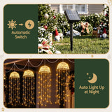 Jingle Jollys Christmas Lights Solar Jellyfish 4Pcs Garden Decorative Warm White - Side View