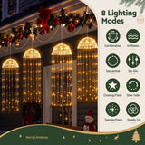 Jingle Jollys Christmas Lights Solar Jellyfish 4Pcs Garden Decorative Warm White - Top-Down View