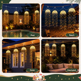 Jingle Jollys Christmas Lights Solar Jellyfish 4Pcs Garden Decorative Warm White - 45-Degree Angle