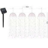 Jingle Jollys Christmas Lights Solar Jellyfish 4Pcs Garden Decorative Warm White - Close-Up Angle