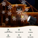 Jingle Jollys Christmas Lights Laser Light Snowflake Projector Indoor Outdoor - Top-Down View
