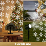 Jingle Jollys Christmas Lights Laser Light Snowflake Projector Indoor Outdoor - Rear View