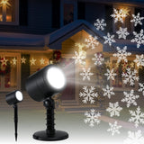 Jingle Jollys Christmas Lights Laser Light Snowflake Projector Indoor Outdoor - Close-Up Angle