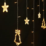 Jingle Jollys 3M Warm White 138 LED Christmas Icicle Lights for Festive Decor - Side View