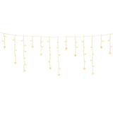 Solar-Powered 160 LED Warm White 6M Christmas Icicle Lights for Festive Decor