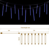 7M Jingle Jollys Icicle LED Christmas Lights with 288 Bulbs - Meteor Shower Effect