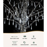12M Christmas Lights Icicle Light 960 LED Falling Metor Jingle Jollys - Side View