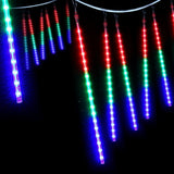 Jingle Jollys 7M Christmas Lights Shower Light 288 LED Icicle Falling Metor - Side View