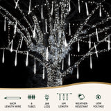 Jingle Jollys 7M Christmas Lights Shower Light 288 LED Icicle Falling Metor - Top-Down View