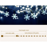 Jingle Jollys Christmas Lights 100 LED 10M String Light Snow Decorations - Front View