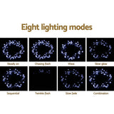 Jingle Jollys Christmas Lights 100 LED 10M String Light Snow Decorations - 45-Degree Angle