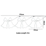 Tinseltown Christmas Light 3PCS Jingle Bell Set LED Motif Lights - Side View