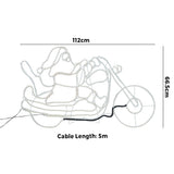 Tinseltown Christmas Lights Santa Motorbike LED Rope Lights Motifs