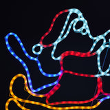 Tinseltown Christmas Lights Santa Motorbike LED Rope Lights Motifs - Low Angle