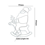 Tinseltown Christmas Light LED Motif Rope Lights Santa Claus - Side View