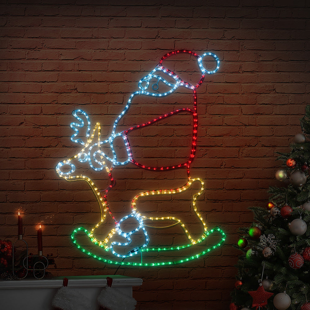 Tinseltown Christmas Light LED Motif Rope Lights Santa Claus