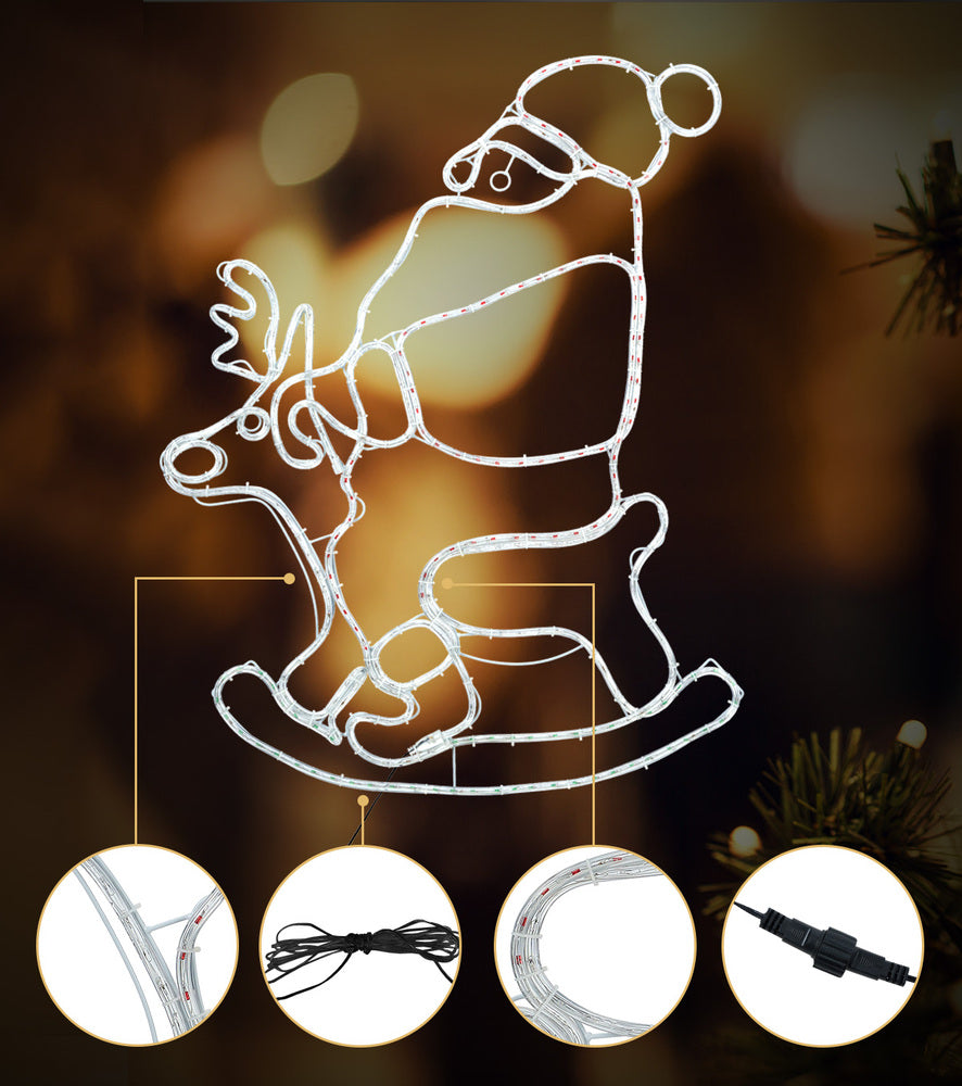 Tinseltown Christmas Light LED Motif Rope Lights Santa Claus