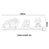 Tinseltown Christmas Light LED Motif Lights Santa Train 196cm - Top-Down View