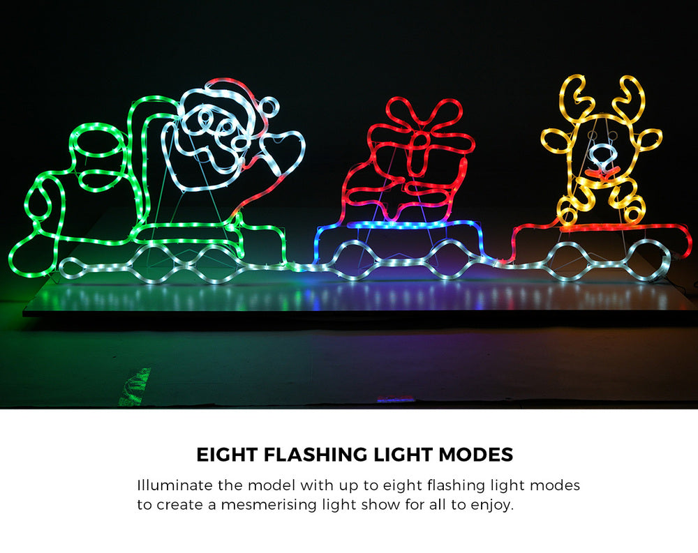 Tinseltown Christmas Light LED Motif Lights Santa Train 196cm