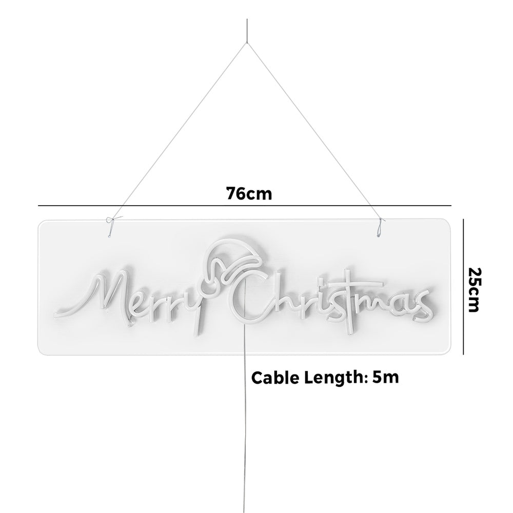 Tinseltown Merry Christmas Sign Light LED Motif Rope Lights 76cm