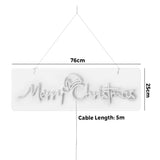 Tinseltown Merry Christmas Sign Light LED Motif Rope Lights 76cm - Side View