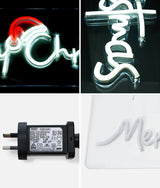 Tinseltown Merry Christmas Sign Light LED Motif Rope Lights 76cm - 45-Degree Angle
