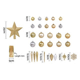 Jingle Jollys 125-Piece Holiday Ornament Collection for a Magical Christmas Tree - Front View