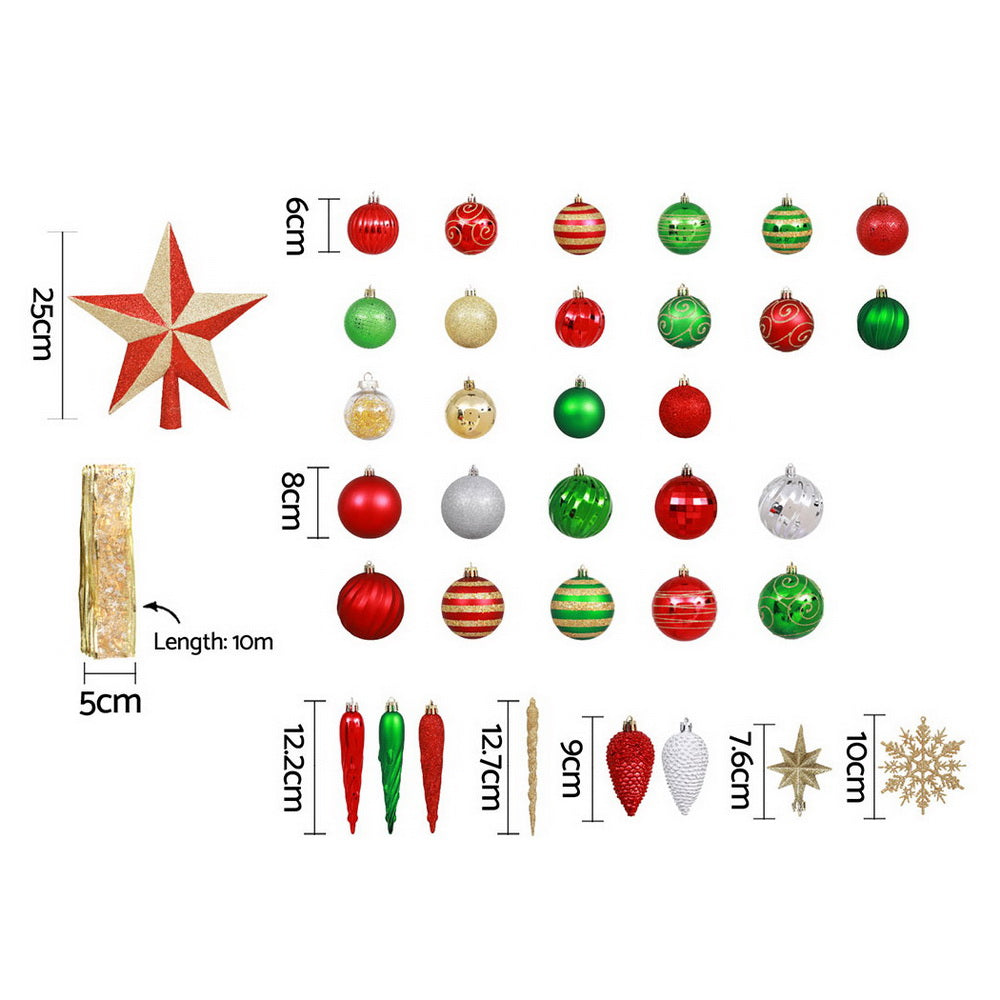 155-Piece Jingle Jollys Christmas Tree Ornament Set for Festive Decorating