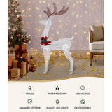1.5M Christmas Lights Reindeer 100 LED Decorations Jingle Jollys - Side View