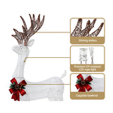 1.5M Christmas Lights Reindeer 100 LED Decorations Jingle Jollys - 45-Degree Angle