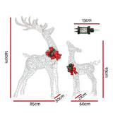 170 LED Jingle Jollys Reindeer Fairy Lights - 2 Pack Christmas Decor