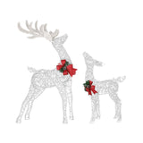 170 LED Jingle Jollys Reindeer Fairy Lights - 2 Pack Christmas Decor - Side View