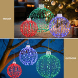 Jingle Jollys Christmas Lights 320 LED Fairy Light 3pcs Ball Decorations Set - 45-Degree Angle