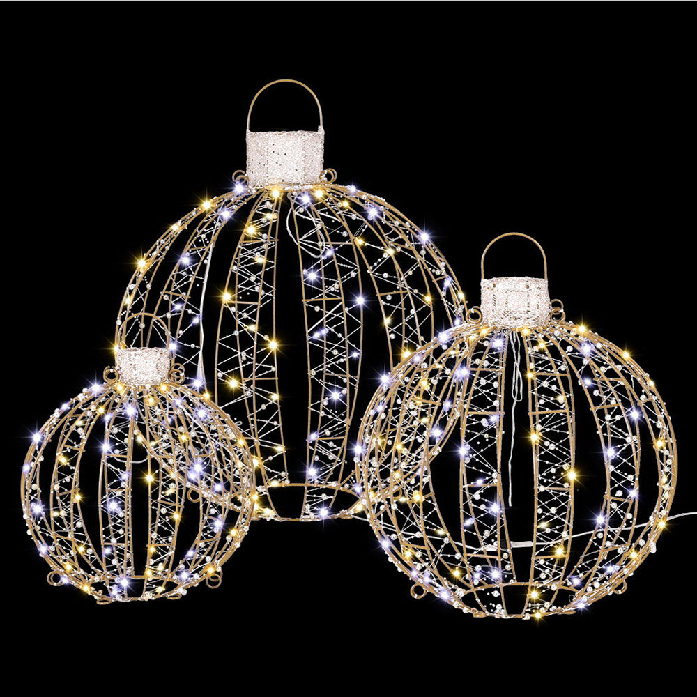 3-Piece 360 LED Jingle Jollys Christmas Fairy Light Ball Set