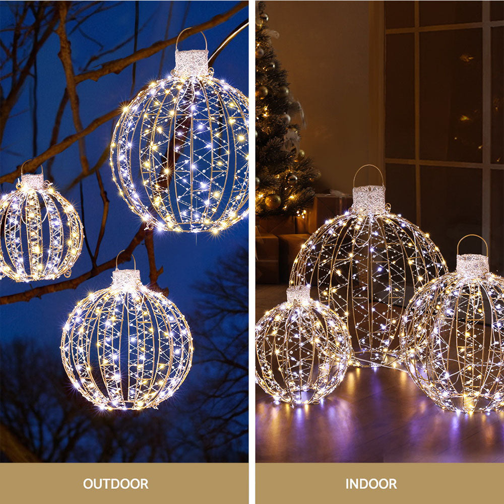 3-Piece 360 LED Jingle Jollys Christmas Fairy Light Ball Set