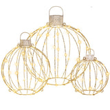 Jingle Jollys Christmas Lights 320 LED Fairy Light 3pcs Ball Decorations Set - Side View