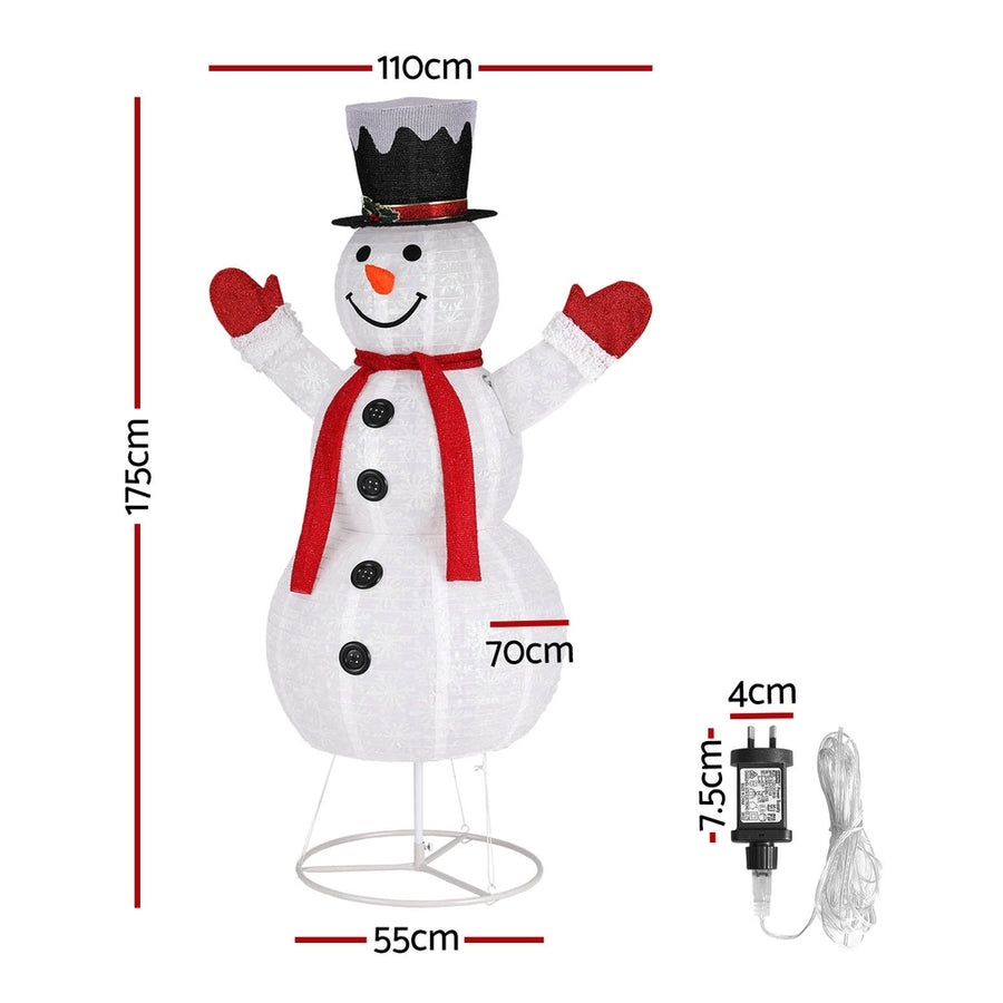 1.7M Christmas Lights 200 LED Fairy Light Snowman Decorations Jingle Jollys, LED Lights