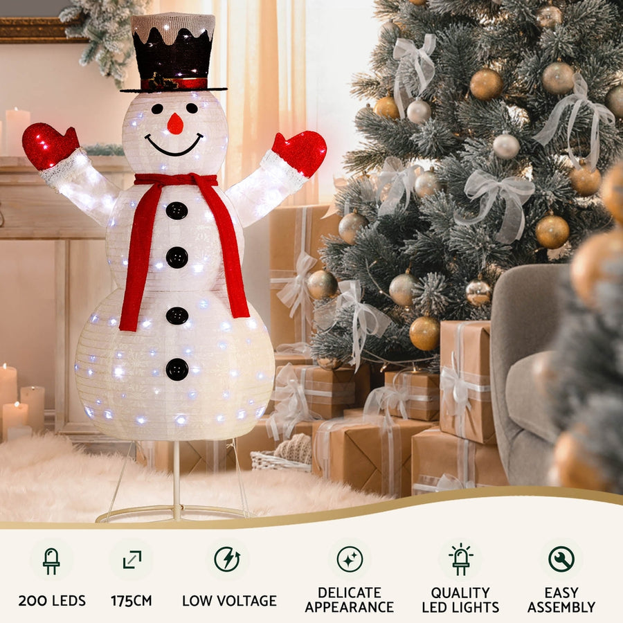 1.7M Christmas Lights 200 LED Fairy Light Snowman Decorations Jingle Jollys, image 4